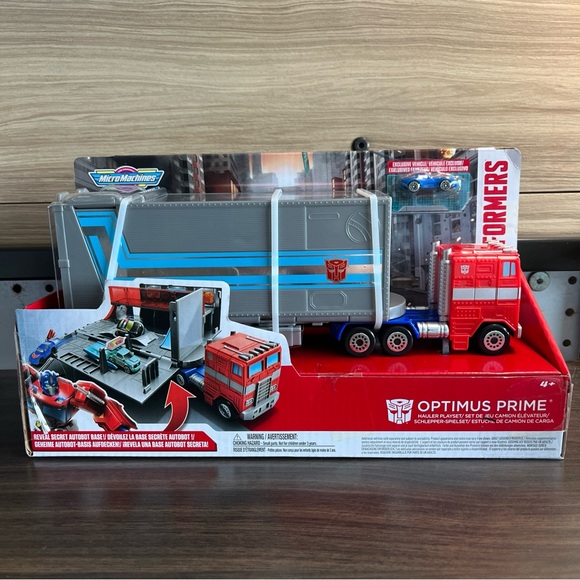 MicroMachines Camion Con Rimorchio E Auto In Miniatura, Set Giocattolo MMW0027, 2 Piani Per Parcheggio